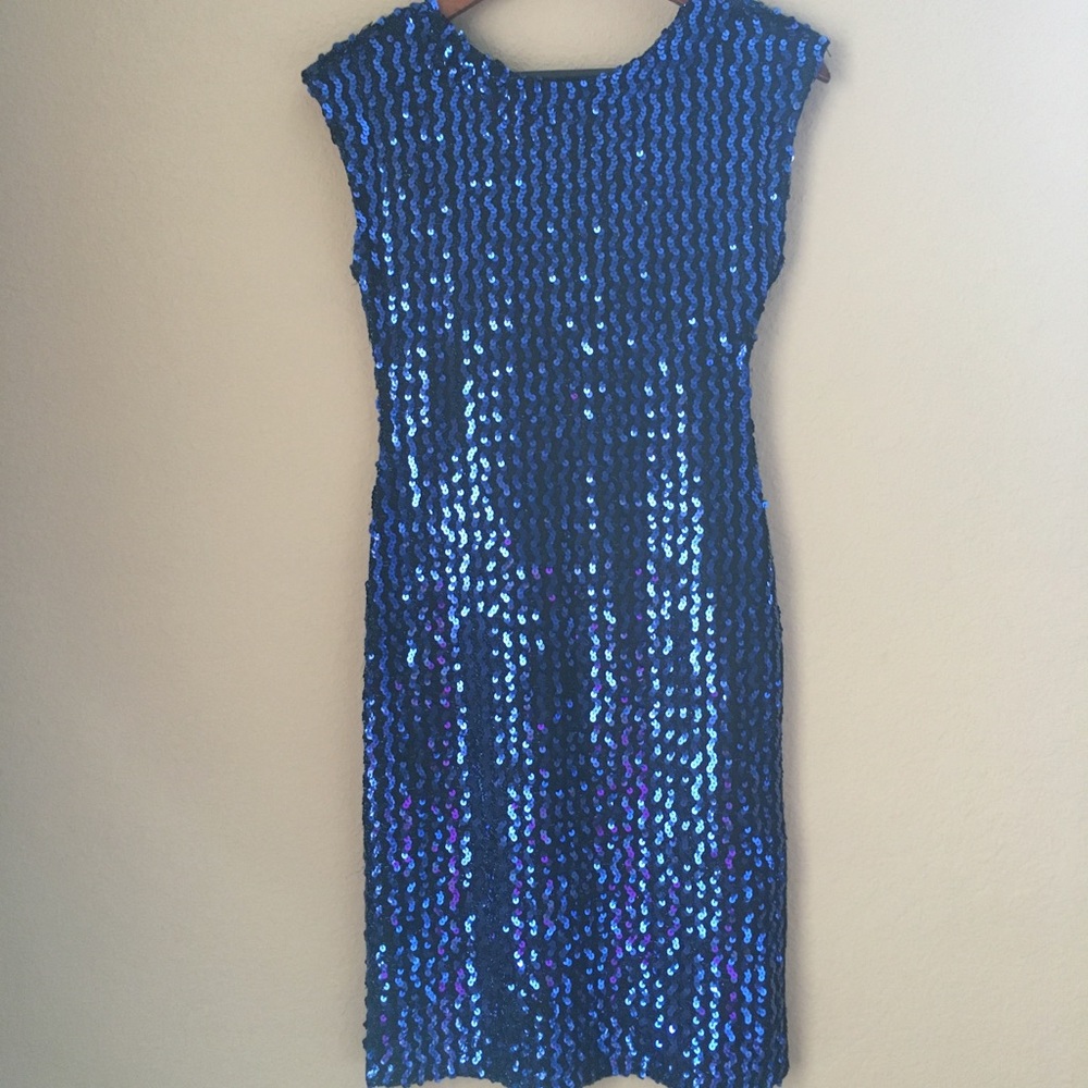 Women’s Vintage Glenrob Sequin Blue Dress